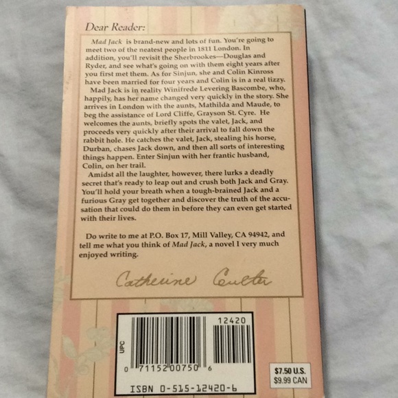 3/$5📚 or 6/$10💖Romance Mad Jack By Catherine Coulter - Picture 2 of 5